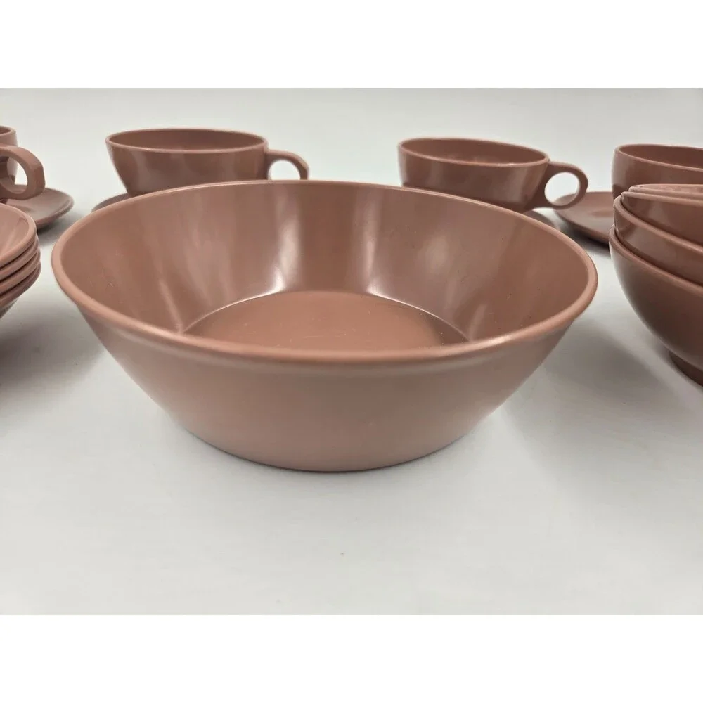 Melmac  VTG  Melamine Brown Serving Dip Berry Bowls 5